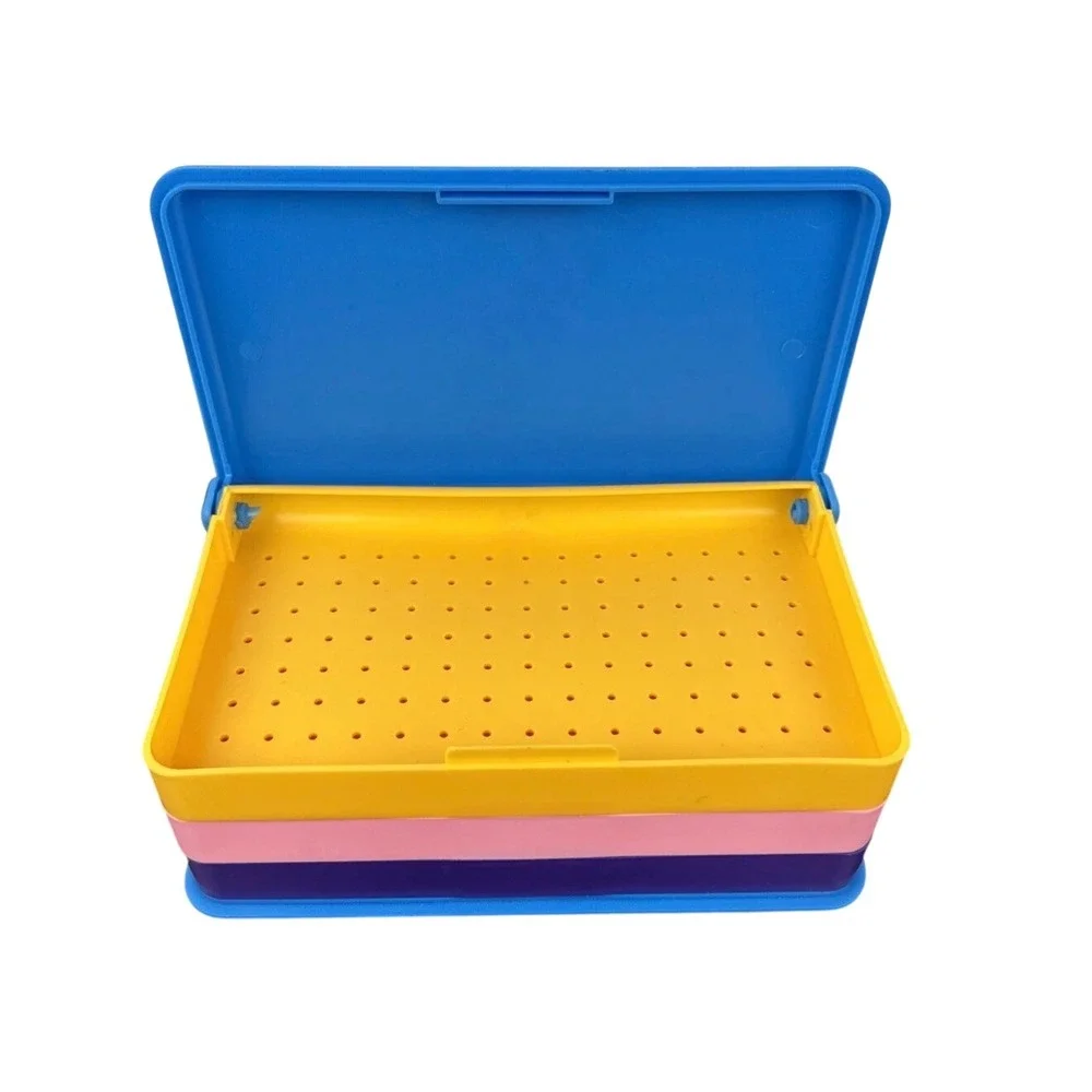 Emson Jewelry Keeper Vintage 1988 Book Style Travel Organizer Blue Yellow Pink